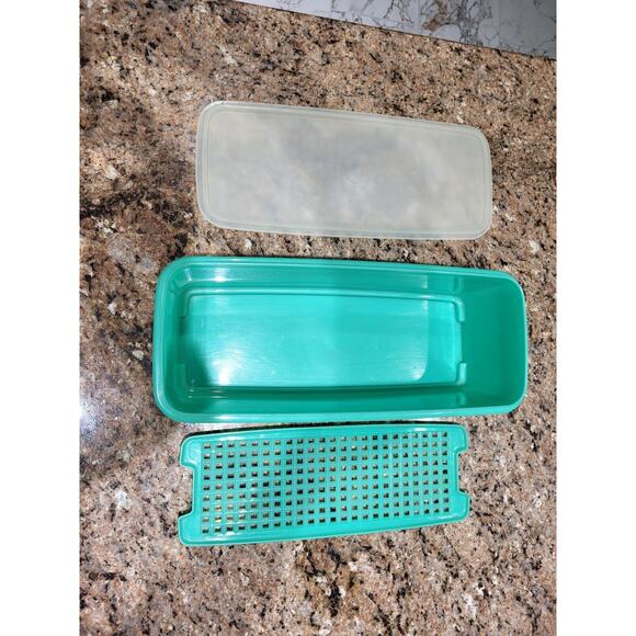 Tupperware Celery Vegetable Crisper Bread Keeper Saver Jadeite Green (vintage) - Picture 9 of 16